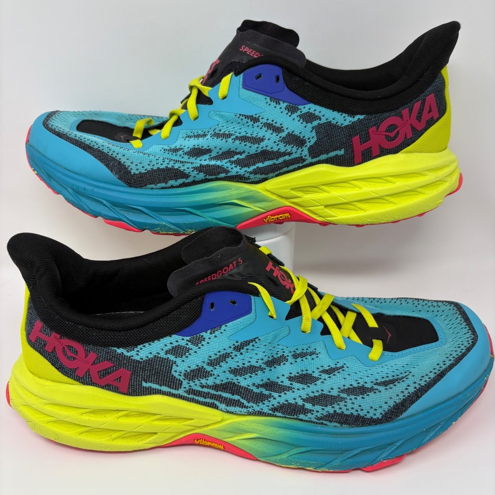 Hoka Speedgoat 5 Mens Size 15 Scuba Blue Running Shoes (1123157 SBBK) - Picture 2 of 8